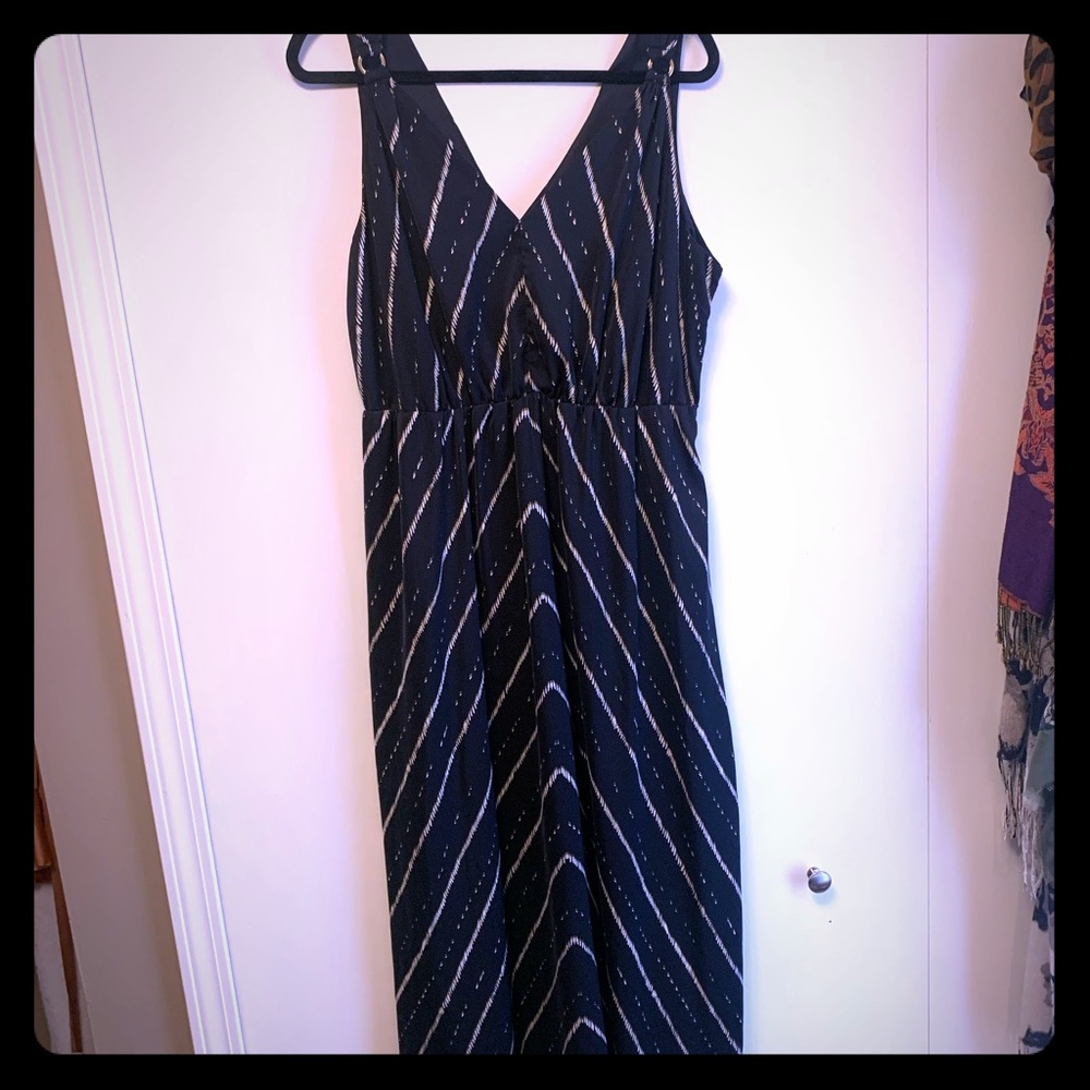 Navy blue striped Maxi Dress